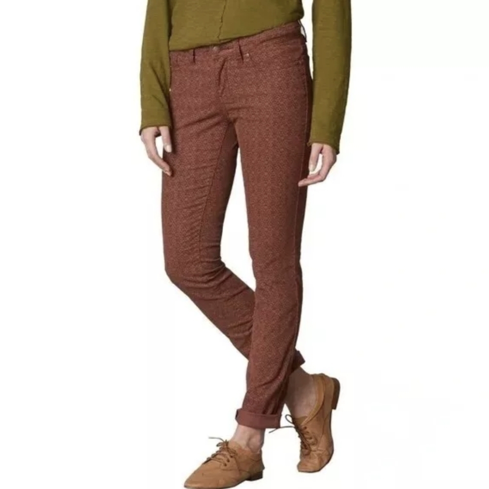 Prana Trinity Cord Pants in Raisin Marsala